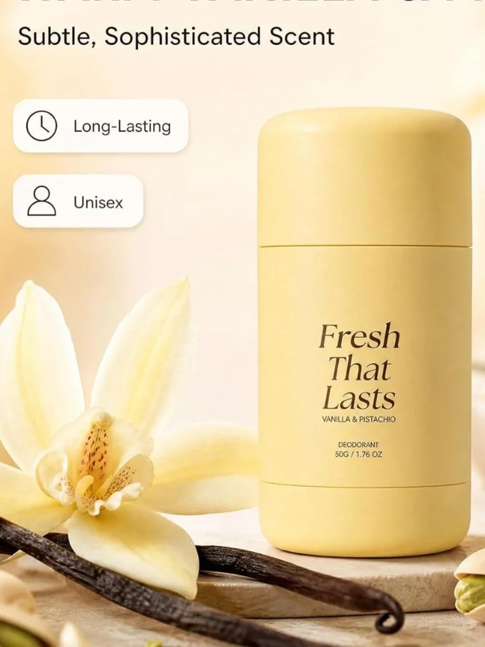 Fresh That Lasts Deodorant Stick, Vanilla Pistachio, Aluminum Free Men & Women